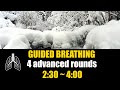 Wim Hof 4 advanced rounds guided breathing with White Noise of water flow and Shamanic Flute