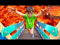 The floor is lava with Anabella and Bogdan | Kids videos