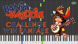 Banjo Kazooie - Challenge Win Fanfare Piano Tutorial Synthesia