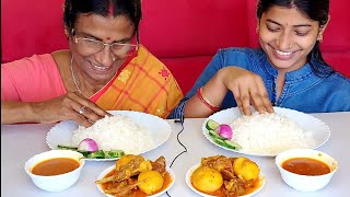 Lal Lal mutton 🔥 Spicy Jhol Eating challenge || Indian Bengali Traditional Lunch Eating Competition
