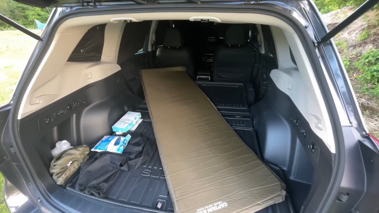 フォレスターで車中泊（マット敷いて寝るだけ）　フォレスター初キャンプpart2