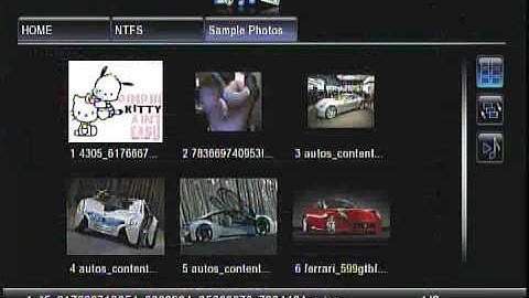 Nixeus Fusion HD Media Player : GUI Icon Menu List
