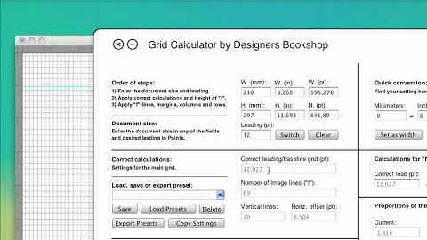 Grid Calculator Basic Edition - Designers Bookshop