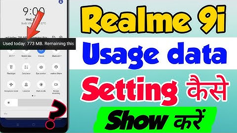 Realme 9i mein Used data Kaise Show kare in Hindi | How to Show used data in Realme 9i | Realme 9i