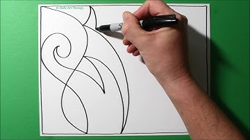 Captivating One Line Drawing / Therapeutic Technique / Abstract Pattern Design #45/Daily Art Therapy