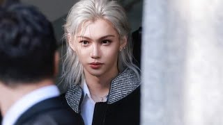 HELLO BARCELONA I'M HERE!!. SKZ FELIX ARRIVAL AT THE LOUIS VUITTON CRUISE IN BARCELONA.