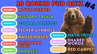 10 Round Pub Quiz | Scenes, History, Politics, Airports, Radio, Pubs, Phrases, Maths & More  (4)