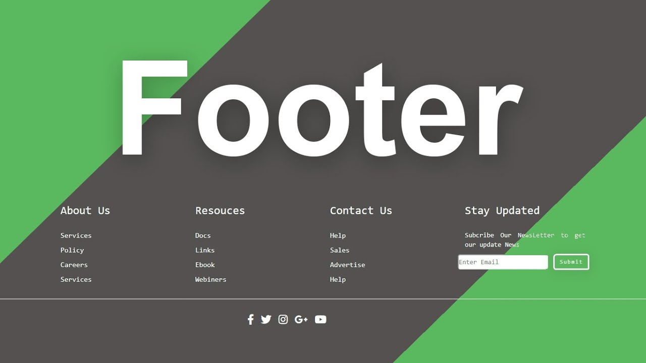 how-to-create-responsive-footer-in-html-css-and-bootstrap-create-professional-footer-source