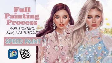 IMVU Speed Paint 🎨 Full Process of Hair, Lighting, Lips, and Skin on Ibis Paint X