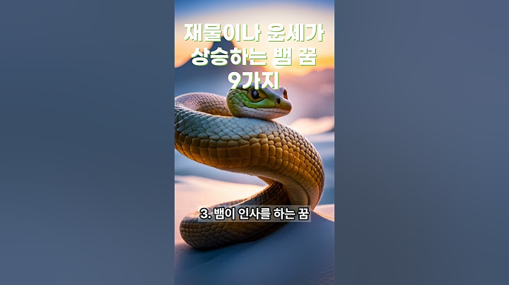 [꿈해몽] 부자되는 뱀꿈 9가지