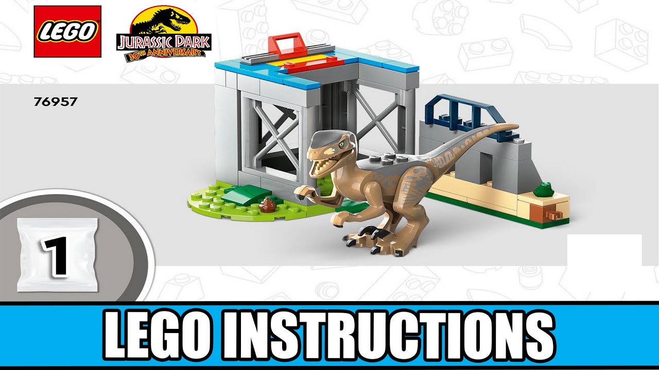 Jurassic World | Velociraptor Escape LEGO instructions