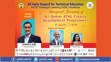 Inaugural ceremony of 63 online ATAL FDPs