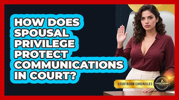 How Does Spousal Privilege Protect Communications In Court? - Courtroom Chronicles