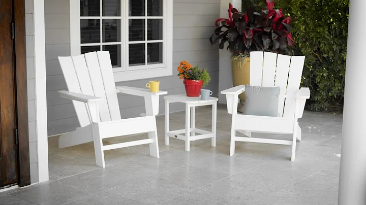 POLYWOOD® Wave 3-Piece Adirondack Chair Set - PWS587-1