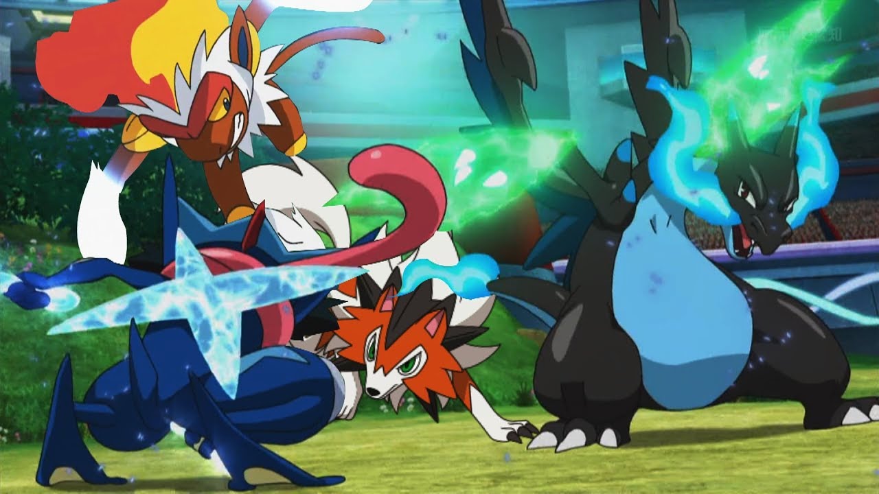 Charizard vs Greninja vs Infernape vs Lycanroc AMV - Pokemon