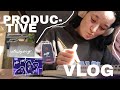 productive vlog | language study plan, studying korean!