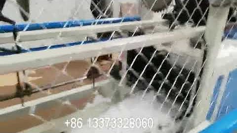 full automatic double wire feeding diamond type mesh netting machine