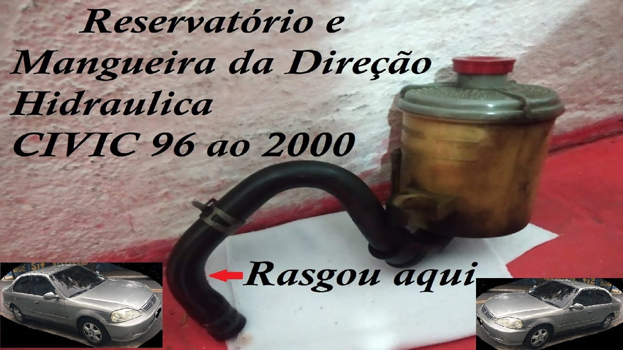 Direção Hidráulica Como trocar Óleo Mangueira e fazer a limpeza do sistema HONDA CIVIC 96 a 2000