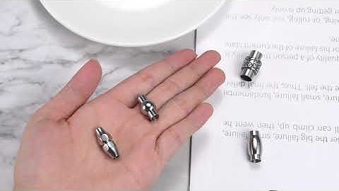 304 Stainless Steel Magnetic Clasps with Glue-in Ends (STAS-E006-1) #pandahall #diy #jewelrymaking