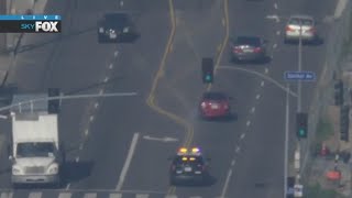 Police chase: LAPD in pursuit of murder suspect