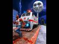 Franklin vs Longest Ambulance Moon Train Challenge in Indian Bikes Driving 3D🚑 #shorts #gaming