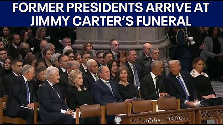 Trump. Obama, Bush, and Clintons arrive at Jimmy Carter's funeral