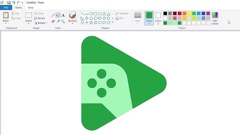 How to draw the Google Play Games logo using MS Paint | How to draw on your computer