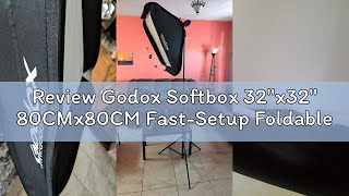 Review Godox Softbox 32''x32'' 80CMx80CM Fast-Setup Foldable Bowens Mount Softbox, Photography Light