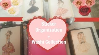 How I ORGANIZE my STICKER COLLECTION! + WASHI COLLECTION