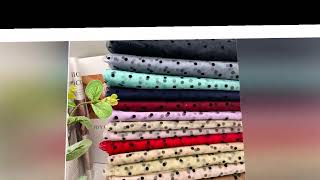 Lace Fabric Soft Velvet Flocking Mesh Voile Tulle Net Mini Black Polka Dot for DIY Sewing Dress screenshot 3