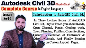 Introduction to Autocad Civil 3D in English /  Civil 3D complete course / civil 3d  Lesson No 1