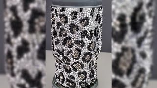 Snow Leopard Bling Tumbler Can Cooler | Scatter Method tutorial