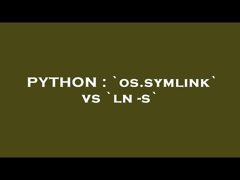 PYTHON : `os.symlink` vs `ln -s`