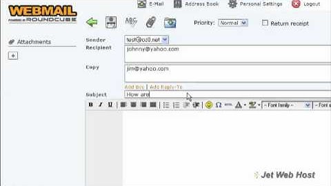 f How to write an email message in RoundCube