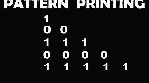 Hindi tutorial on binary patterns in C/C++  Pattern Printing in C/C++ | C Programming patterns