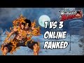 One piece burning blood Ace 1 vs 3 Online ranked matches gameplay