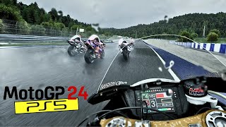 MotoGP 24 PS5 4K 60 FPS Gameplay Rain Effect Test