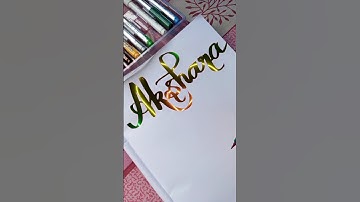 Akshara 🥰 beautiful name comment your name cursive writing #youtubeshorts #viral #shorts