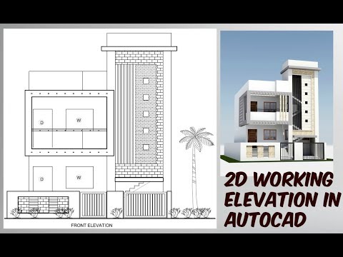 How Draw Working Elevation In Autocad Youtube