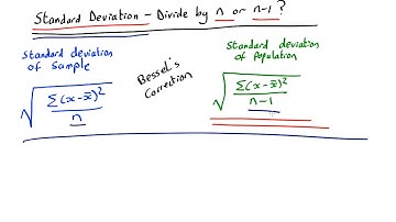 Standard Deviation - divide by n or n-1?