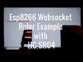 ESP8266 websocket example with hc sr04 ultrasonic sensor   ruler css example using arduino ide