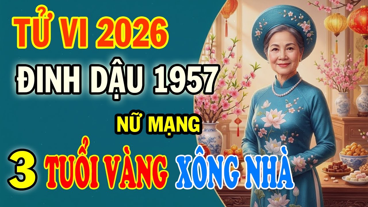 ĐINH DẬU 1957 NỮ MẠNG Năm 2026: Lời Tiên Tri Rúng Động! Bí Mật 3 Tuổi Xông Nhà Mở Đại Lộc