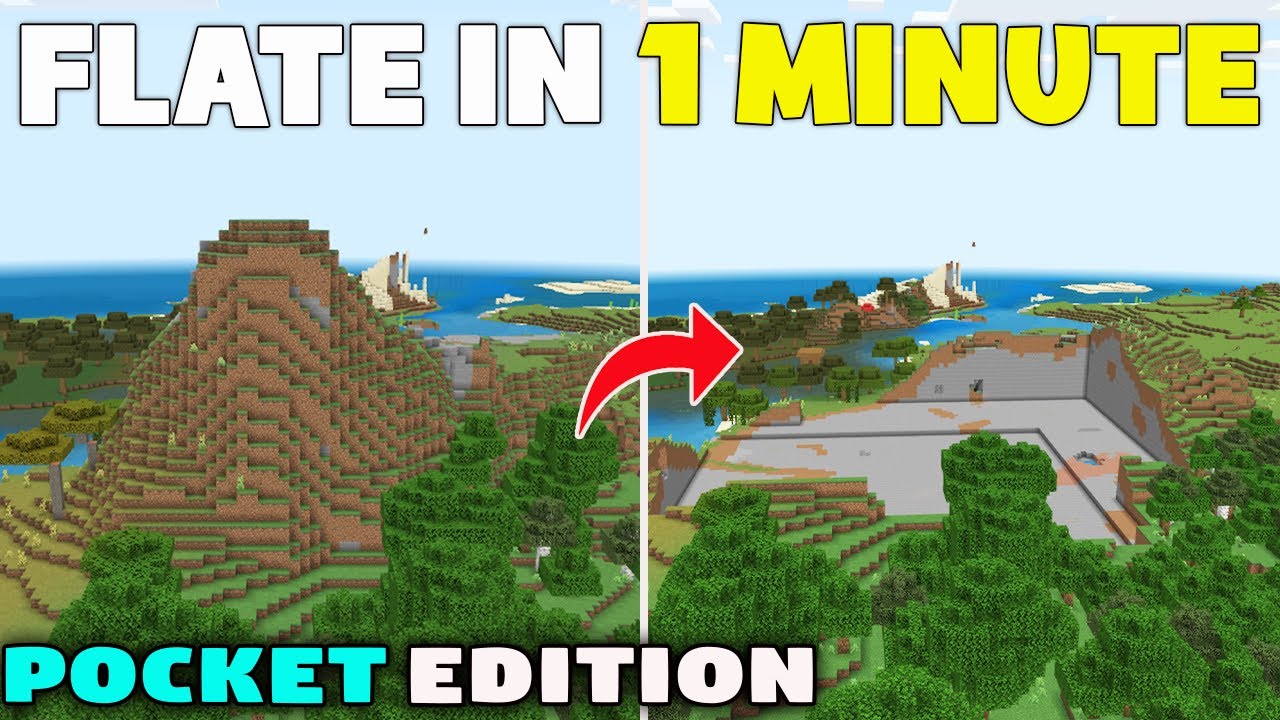 How to Flate Area in Minecraft Pocket Edition Flate Mountain and