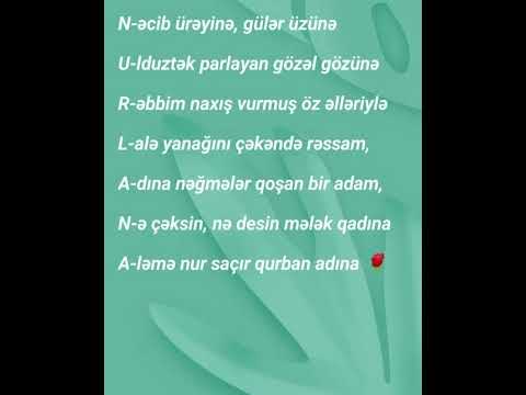 Nurlana adına şeir dostumdan şeir hədiyyə #keşfetbeniöneçıkar #keşfetteyiz #tiktokvideo #keşfet