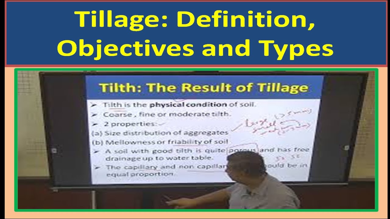 Tillage: Definition, Objectives and Types