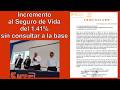 Incremento al Seguro de Vida por fallecimiento del 1.41% SNTE sección 44 (transmitido en 2021)