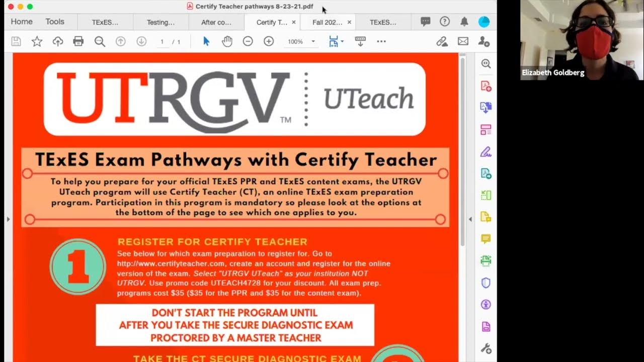 Fall 2021 UTRGV UTeach TExES Exam Info Session YouTube