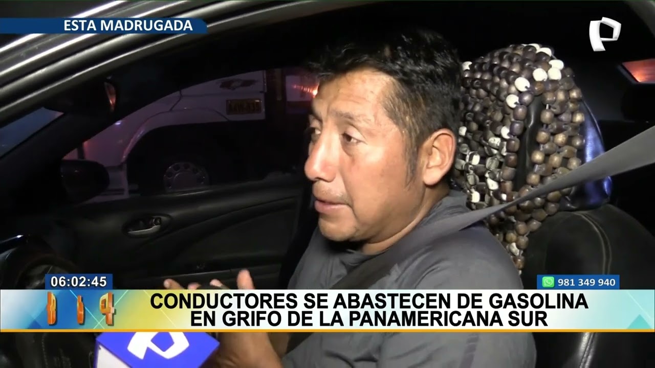 Escasez de combustible: Conductores se abastecen de gasolina en grifos de la Panamericana Sur