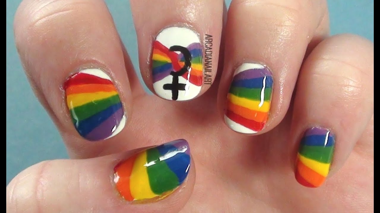 1. Rainbow Pride Nail Art Tutorial - wide 1