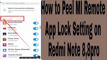 How to Peel MI Remote App Lock Setting on Redmi Note 8,8pro